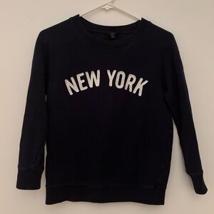 J Crew Navy Blue 'New York' Sweatshirt